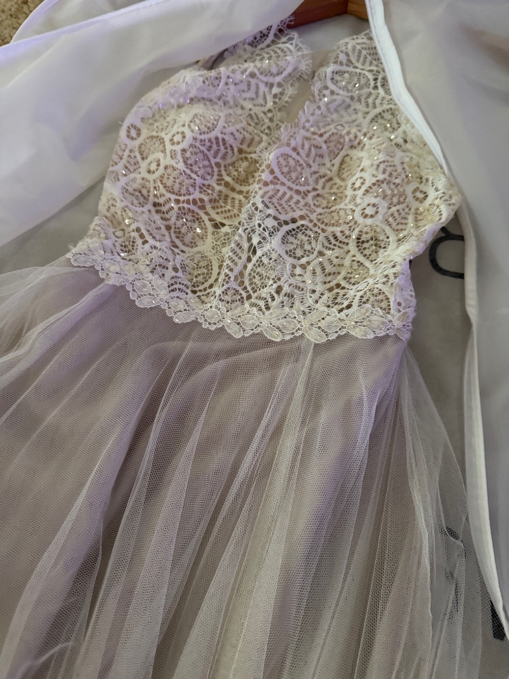 Floral Lace  Halter Wedding  Dress - Picture 13 of 15